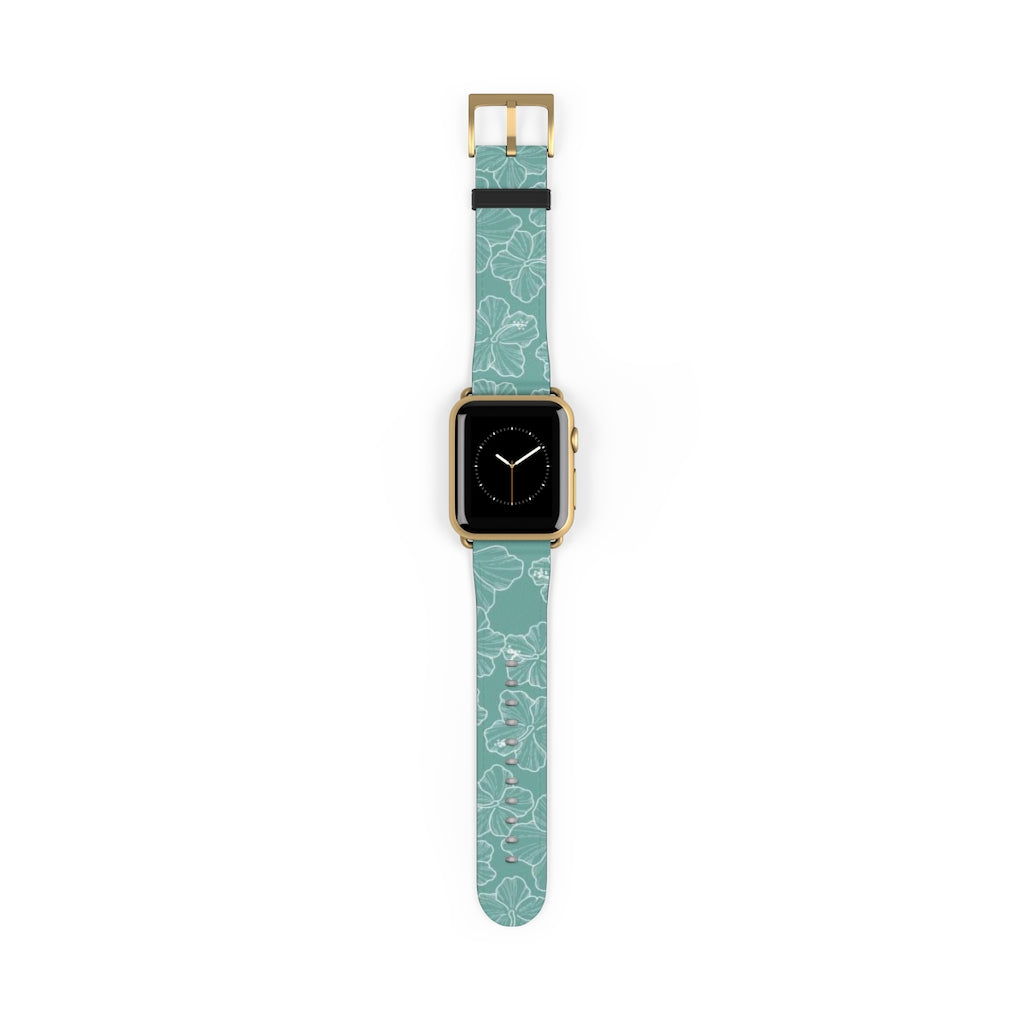 Hibiscus - Teal - Watch Band