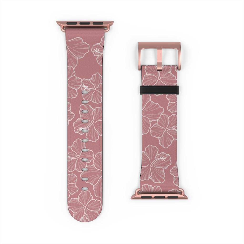 Hibiscus - Mauve - Apple Watch Band