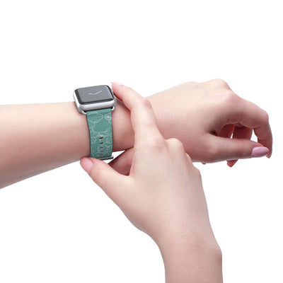 Hibiscus - Teal - Watch Band