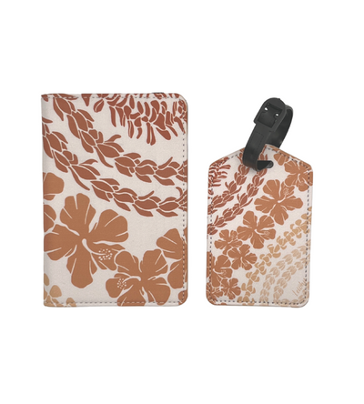 Groovy Lei - Warm - Passport Cover & Luggage Tag Set