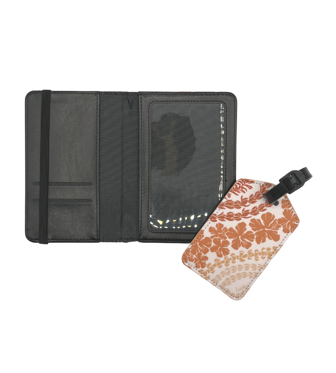 Groovy Lei - Warm - Passport Cover & Luggage Tag Set
