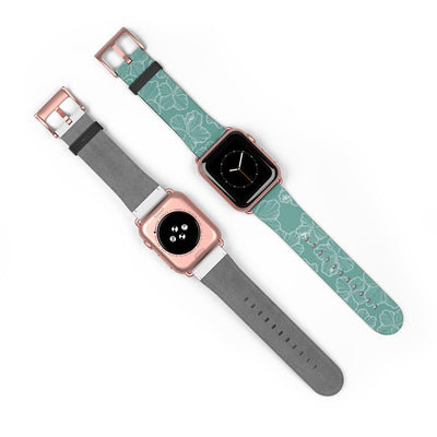 Hibiscus - Teal - Watch Band