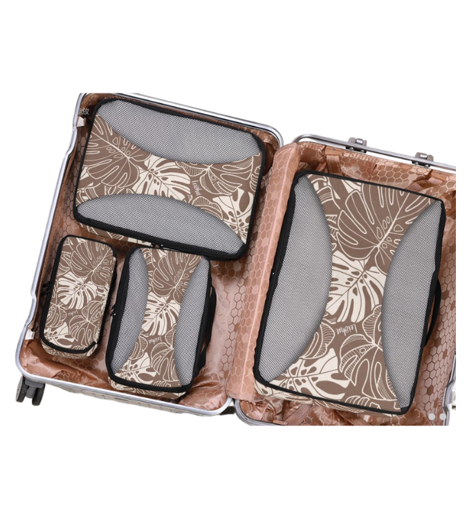 Monstera Dream - Mocha - Packing cubes