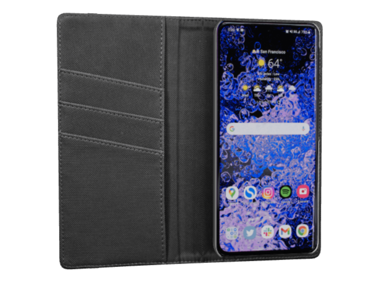 Hibiscus Teal - Wallet Case - Samsung