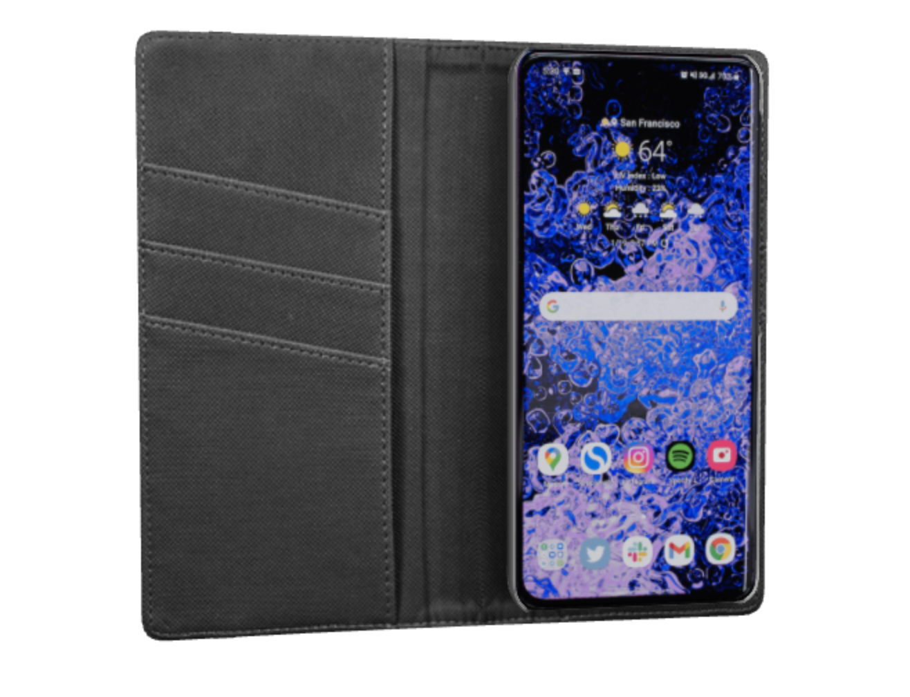 Hibiscus - Teal - Wallet Case - Samsung - LEIOHU DESIGNS