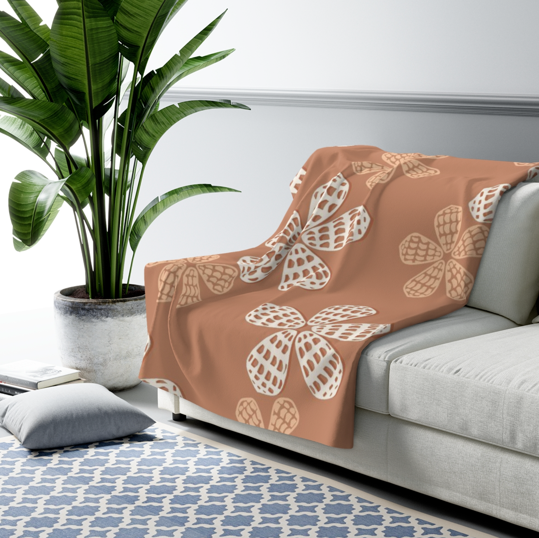 Hebrew Shell - Sherpa Fleece Blanket - LEIOHU DESIGNS