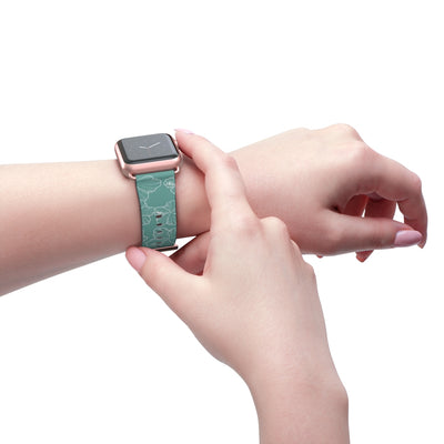 Hibiscus - Teal - Watch Band