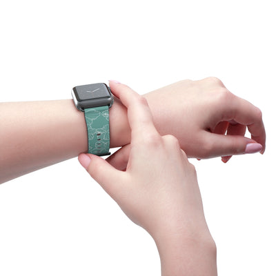 Hibiscus - Teal - Watch Band