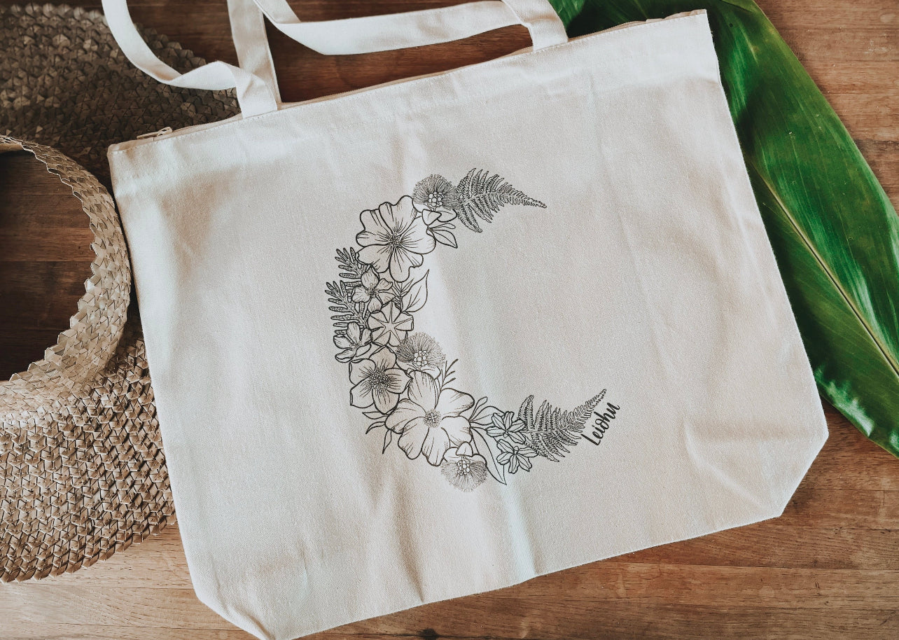 canvas tote - LEIOHU DESIGNS