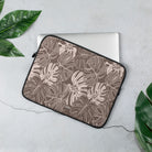 Monstera Dream - Mocha - Laptop Sleeve - LEIOHU DESIGNS