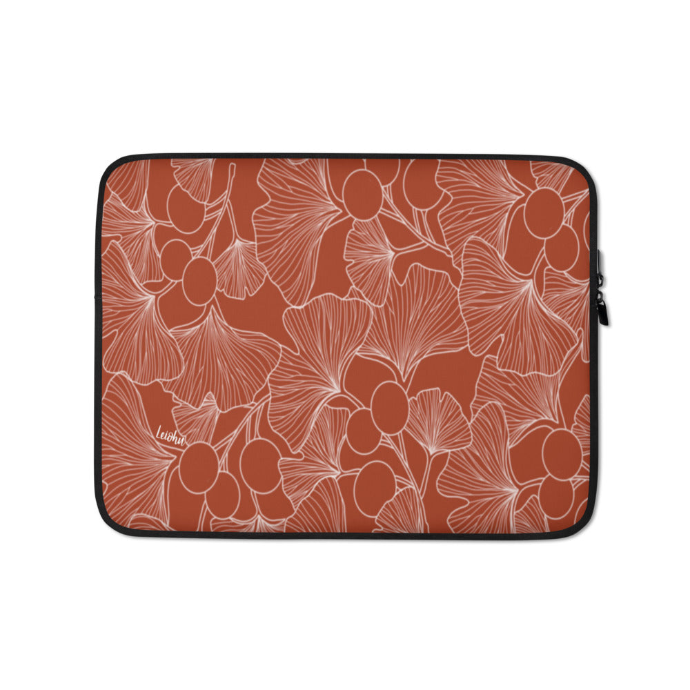 Gingko - Rust - Laptop Sleeve - LEIOHU DESIGNS