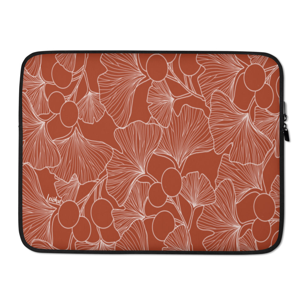 Gingko - Rust - Laptop Sleeve - LEIOHU DESIGNS